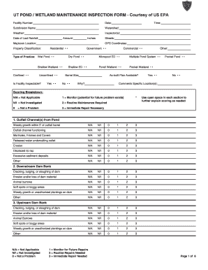 Fillable Online utoledo Stormwater Wet Pond and Wetland Management ...