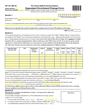 Clear Fields HR 101 (09/15) System Member Documents reviewed Print Form The Texas A&amp