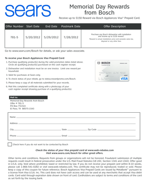 Memorial Day Rewards from Bosch