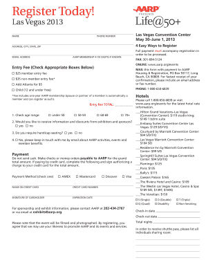 Las Vegas 2013 Registration Form