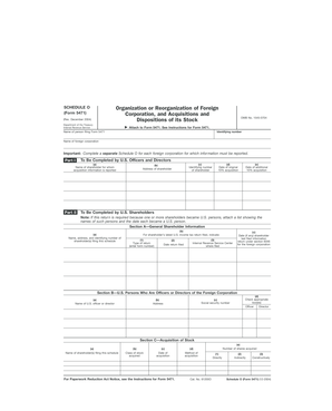 IRS Form 5471 Schedule O