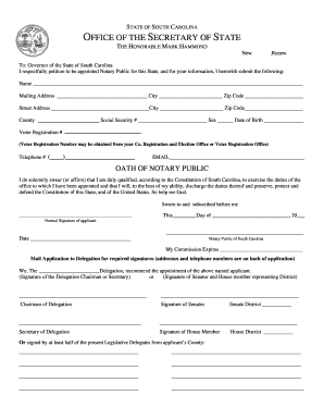 South Carolina Notary Public Application