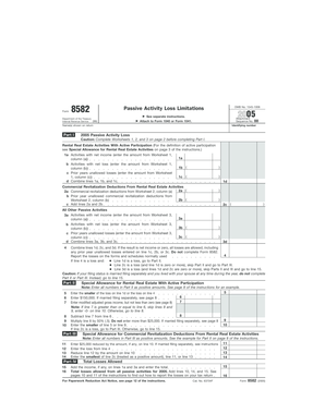 IRS Form 8582 (2005)