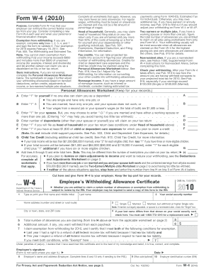 Form W-4 (2010)