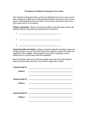 Feedback Form: Persuasive Cover Letter - MIT OpenCourseWare - ocw covenantuniversity edu