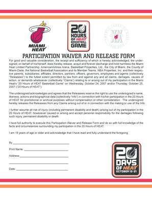 Participation Waiver and Release Form
