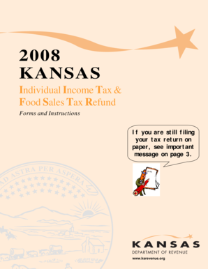 Kansas Individual Income Tax & Food Sales Tax Refund Form