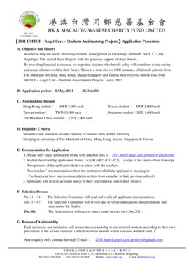 2011 HMTCF Student Assistantship Application