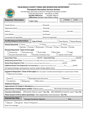 Rental Request Form