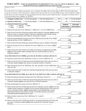 FORM 104PN PART-YEAR RESIDENT/NONRESIDENT TAX CALCULATION ...