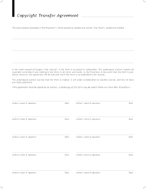 Copyright Transfer Agreement