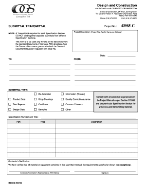 Construction Transmittal Template from www.pdffiller.com