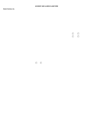 Accident and Illness Claim Form