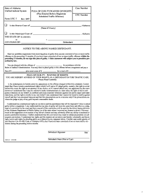 Alabama Plea of Guilty Form