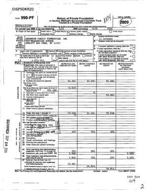 Form 990-PF 2009