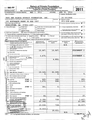 Form 990-PF Private Foundation Tax Return