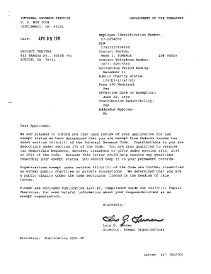 IRS Form 1023 Application for Tax Exemption