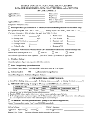 Massachusetts Energy Conservation Application Form