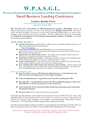 Example of business profile - Western Pennsylvania Association of SBAGuaranteed Lenders