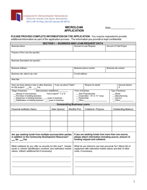 Microloan Application Form