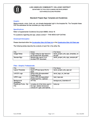 Backwards planning template pdf - CP-0540 Construction Signage Design Template ... - Build LACCD - build-laccd