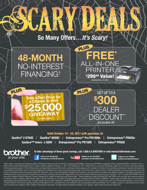 Brother October Promo Rebate Form