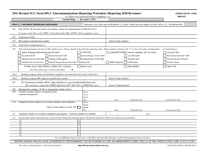 FCC Form 499-A Telecommunications Reporting Worksheet