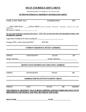 DO-IT-YOURSELF (DITY) MOVE CERTIFICATE. use this form to restore or make changes to Family SGLI coverage