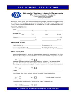 Employment Application Form