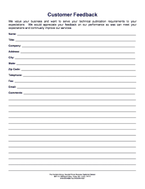 Customer Feedback Form