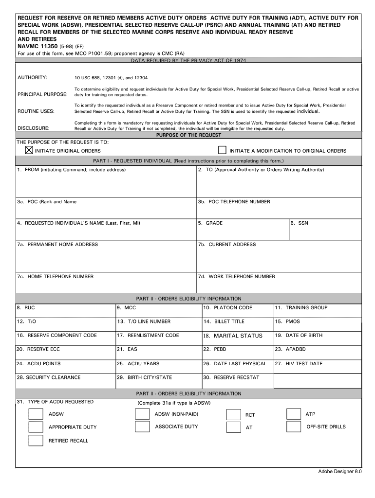 navmc 11533 Preview on Page 1