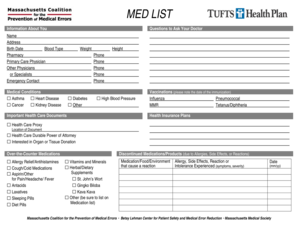 Medical History Form