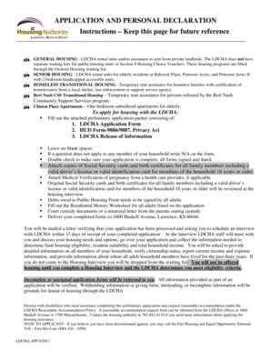 LDCHA Housing Application