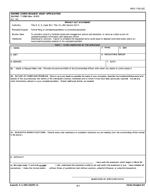Marine Corps Request Mast Application