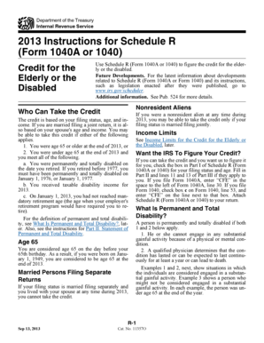 2013 Instructions for Schedule R (Form 1040A or 1040)