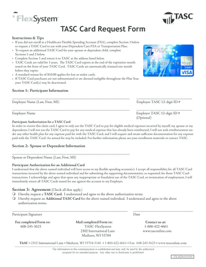 TASC Card Request Form