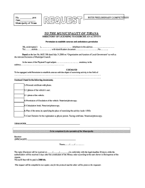 Caravan Activity Permission Application
