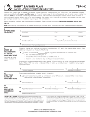 TSP-1-C Catch-Up Contribution Election