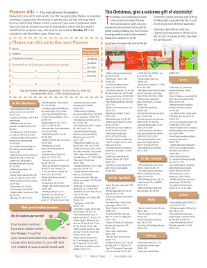 Meeker Cooperative Free Want Ad Service