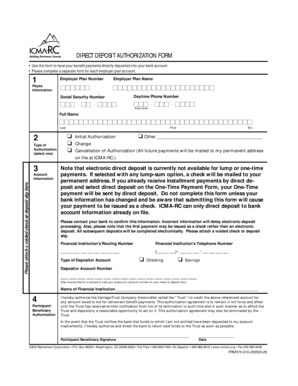 Direct Deposit Authorization Form