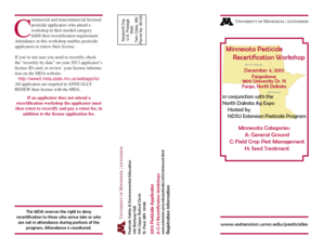 Minnesota Pesticide Recertification Workshop