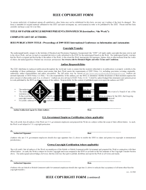 IEEE Copyright Form