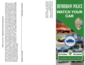 Watch Your Car Registration/Consent Agreement