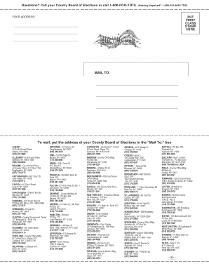 New York State Voter Registration Form