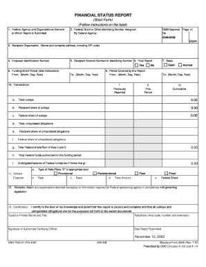 form 269a short format