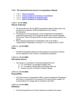 IRS Correspondence Manual