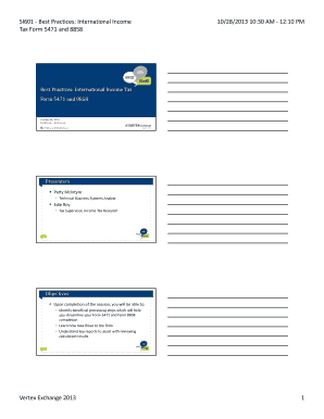 Best Practices for International Income Tax Forms 5471 and 8858
