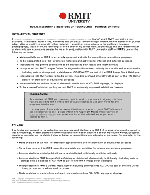 RMIT Student Permission Form