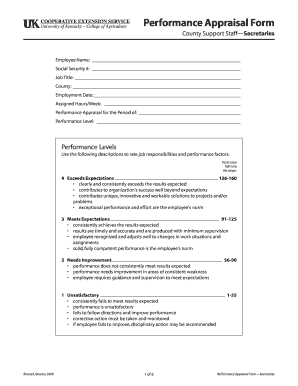 Appraisal forms pdf - Performance Appraisal Form - CES County Office Procedures - manual ca uky