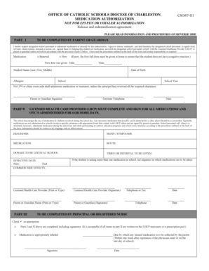 Medication Authorization Form